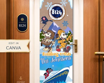 Plantilla de Canva para decoración de pancartas de Alaskan Cruise Door