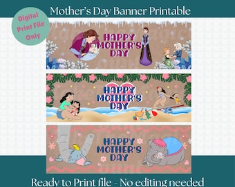 Mother's Day Banner printable | Movie themed | banner template