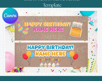 Birthday Banner Canva Template