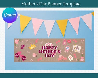 Mother's Day Banner Canva Template