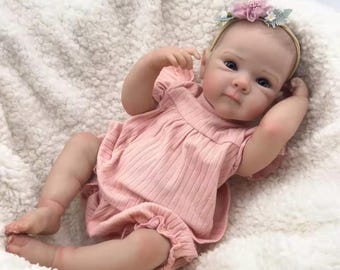 Reborn-Baby-Mädchen, handgefertigte, realistische Neugeborenen Puppe, Reborn Baby Puppe Reborn Doll, Geschenk für Kinder