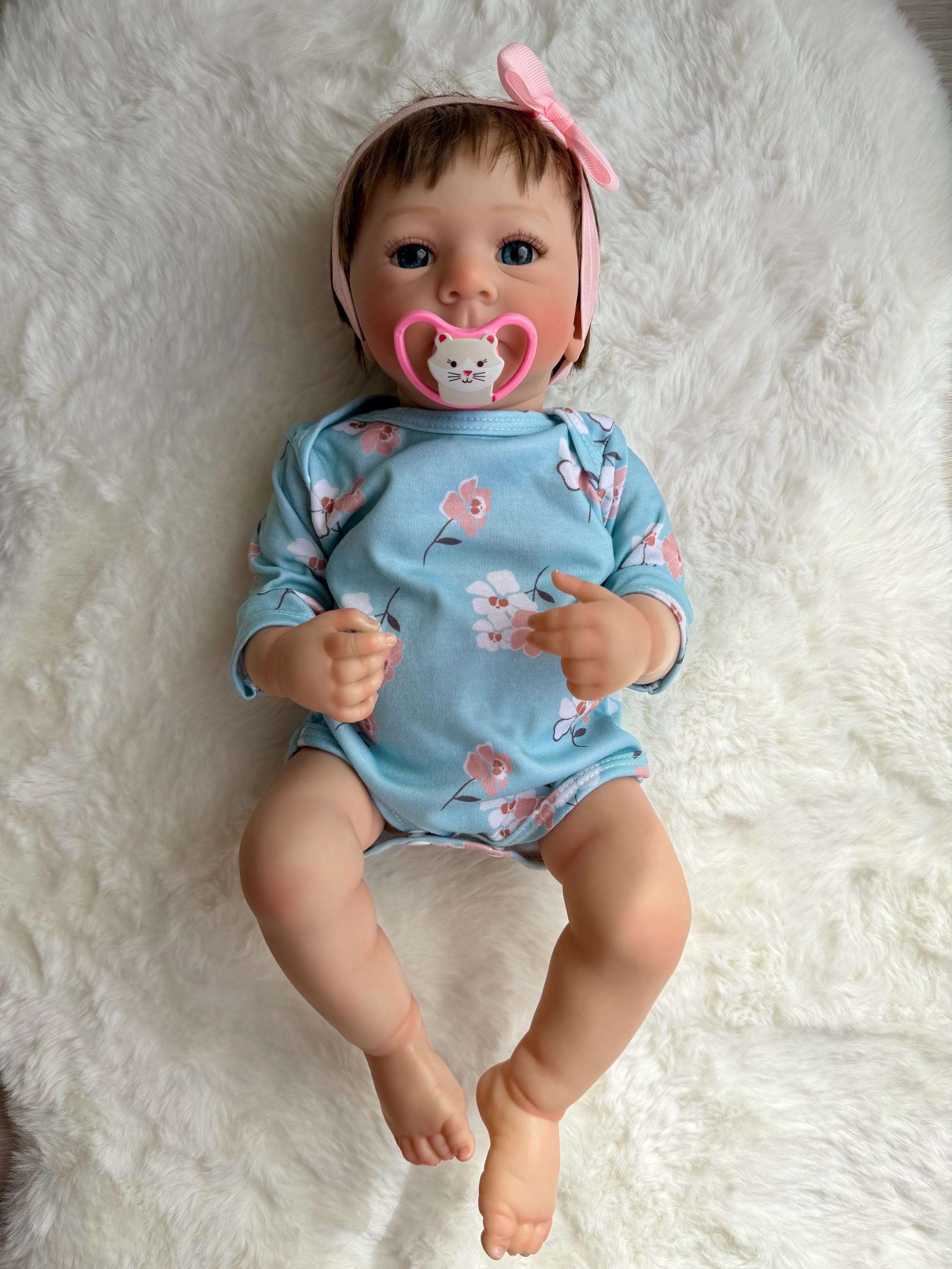 Poupée Reborn Fille Réaliste – 52 Cm – Vinyle – Peau Foncée – France