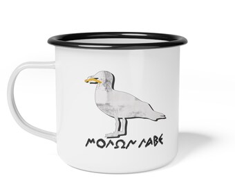 Molon Labe Seagull | Enamel Camp Cup