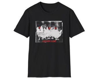 Chicken Coup in the Chicken Coop | graphic T-Shirt, distressed stencil art