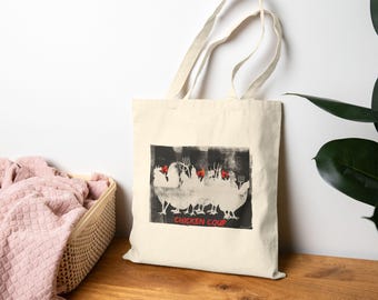 Chicken Coup in the Chicken Coop | Farmyard Chickens Canvas Tote