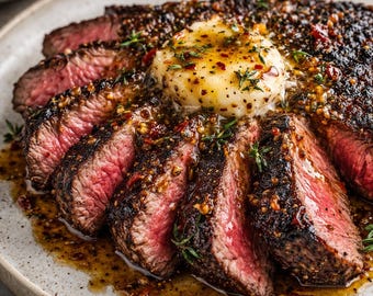 Fiches recettes de steak en croûte de café gourmet et de steak au beurre de miel et au piment