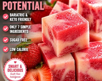 Bariatric Gelatin Cubes Recipe PDF | High Protein Sugar-Free Snack | Keto Friendly Weight Loss Dessert | 7 Ingredient Easy Recipe