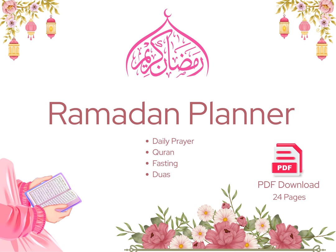 2026 Ramadan Planner Printable | Daily Prayer, Quran & Fasting Tracker ...