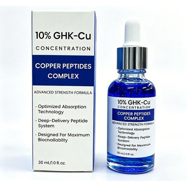 Koperpeptideserum voor rimpels, verstevigende hydratatie, collageenstimulerende huidverzorging afbeelding 6