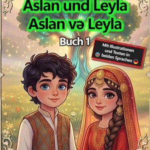 Bilingual children's book: Aslan and Leyla | German – Azerbaijani | Illustrated read-aloud book 1