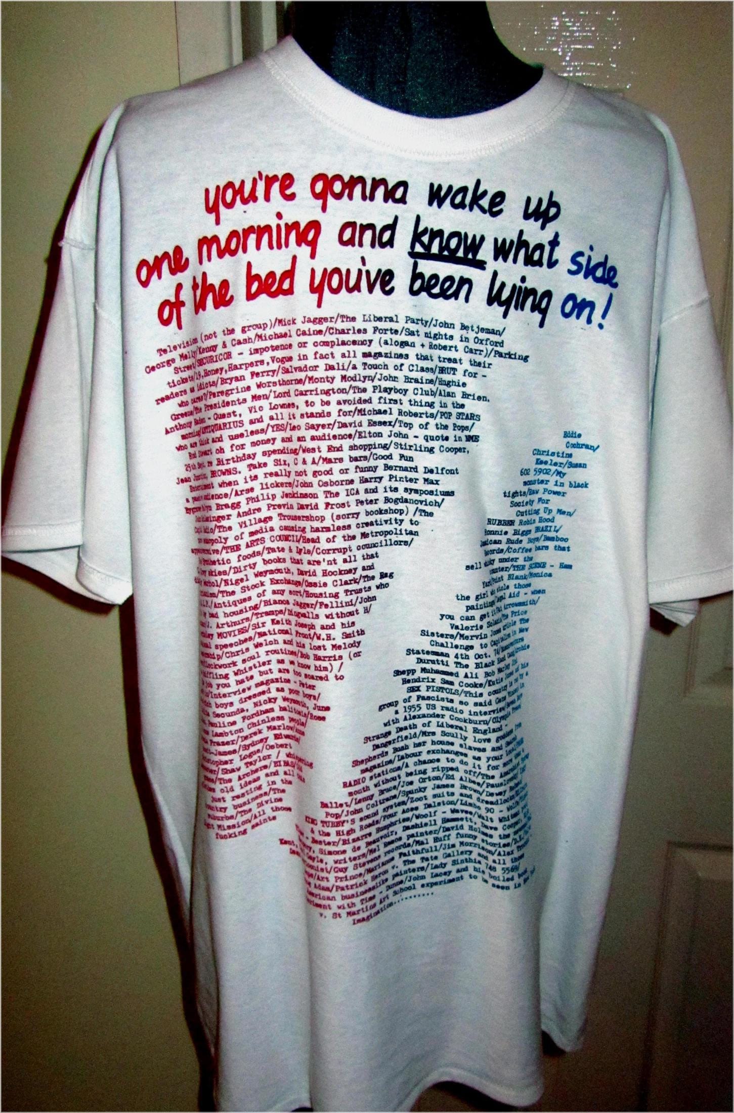 Westwood-punk T-shirt- Your Gonna Wake up One Morning- What Side 