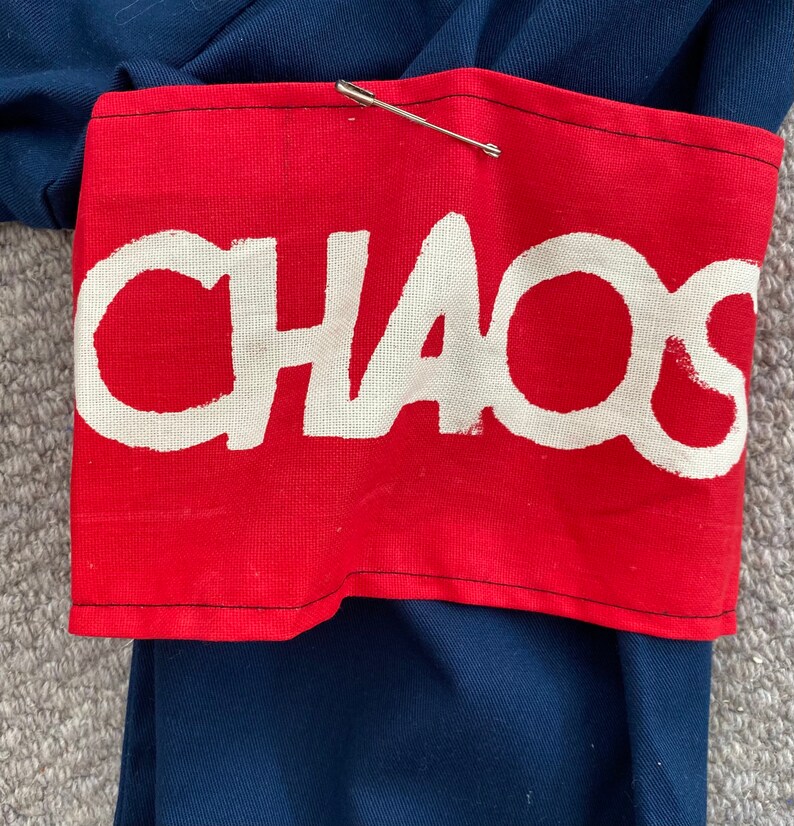 Chaos Armband Automotive Mechanic alternative Boiler Suit XL 50 R Vintage PuNk Anarchist Jump Suit Karl Marx Only Anarchists are Pretty