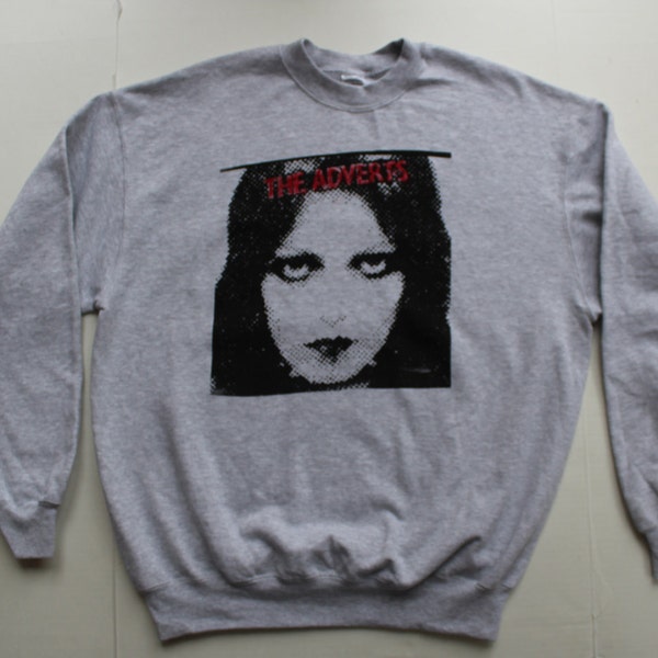 The Adverts Punk Sweatshirt- Gaye Advert British Punk - Gary Gilmore's Eyes Sweatshirt - SIZE SMALL unisex