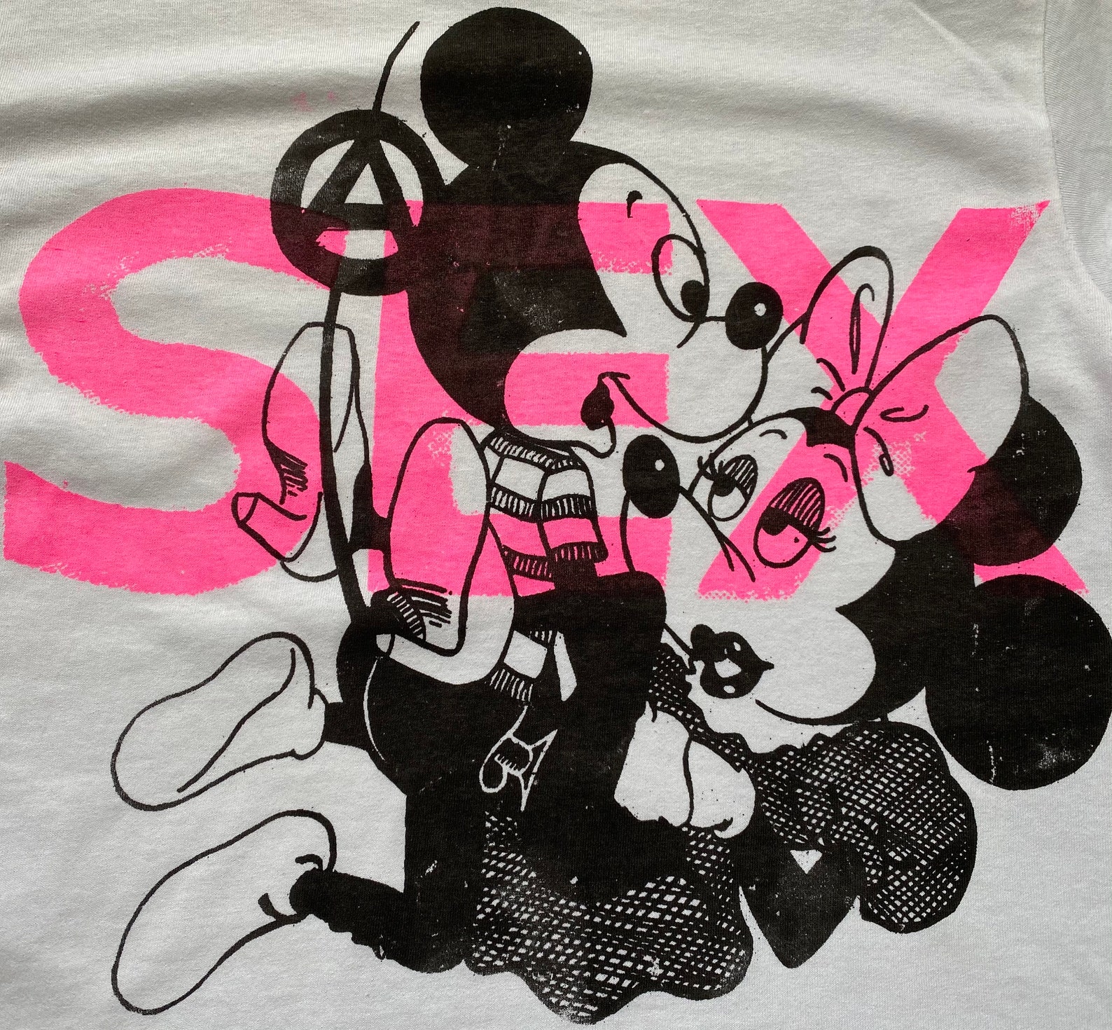 Punk Mickey Minnie Mouse Sex Tshirt Seditionaries Cartoon Etsy