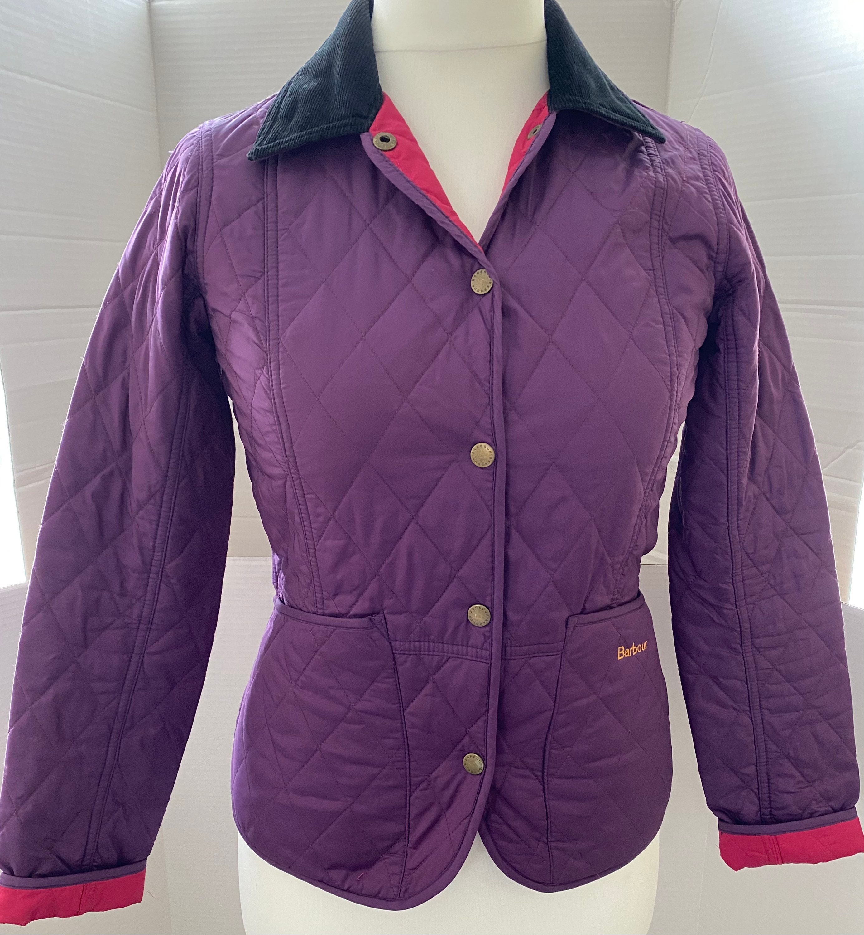 Lighweight Barbour Jacket Quilted Coat Purple Pink - Etsy