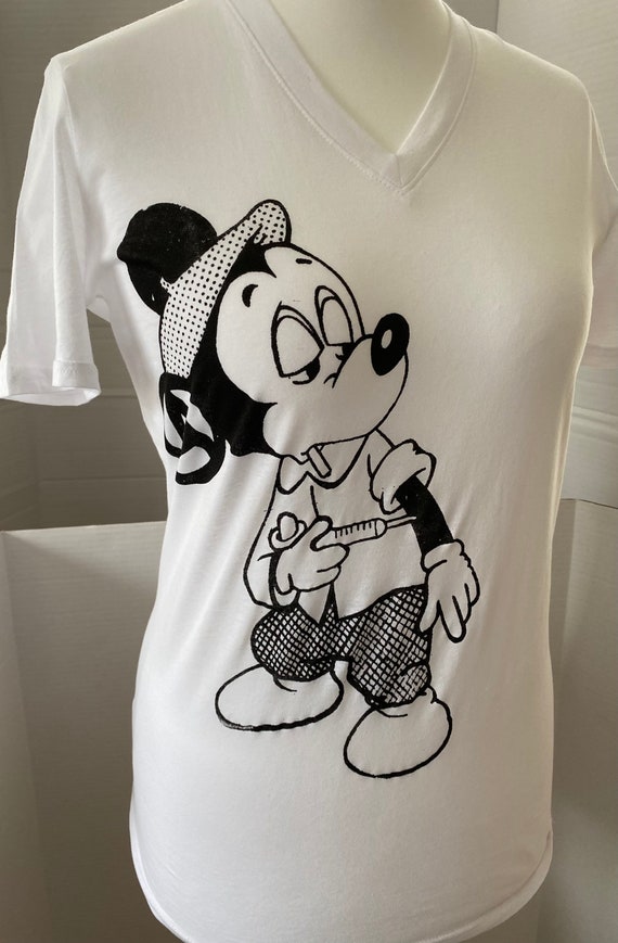Punk Mouse Tshirt MATURE ADULT Print 