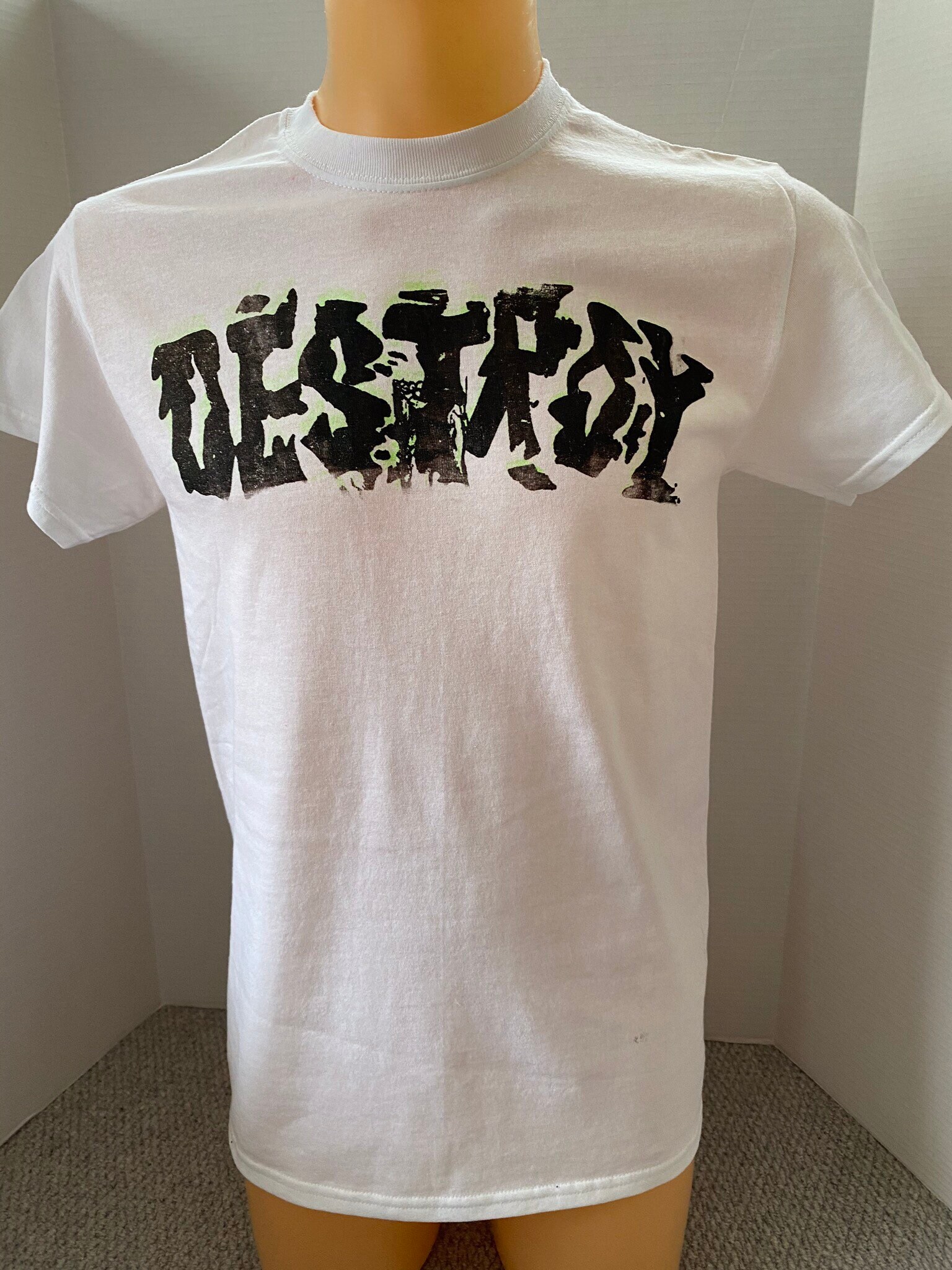 DESTROY Punk TSHIRT Pistols Anarchy White Tee SMALL unisex Etsy