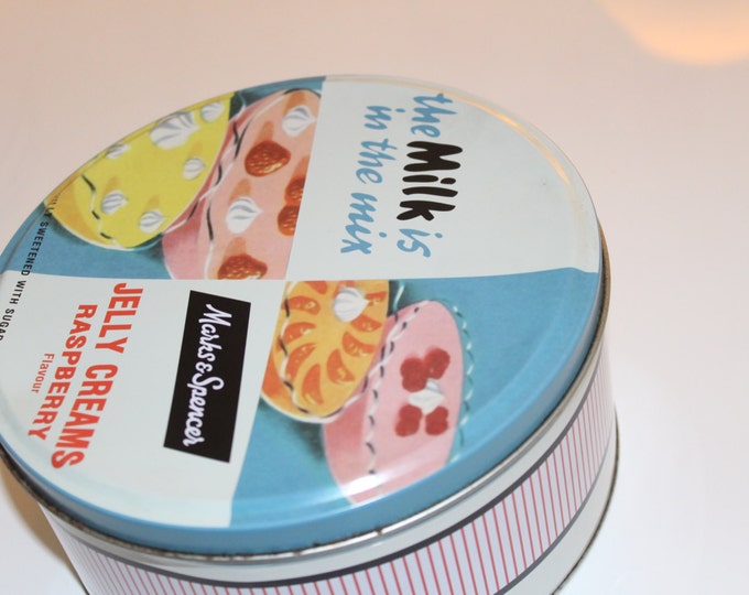 Vintage Tin Retro Kitchen Metal Tin Jelly Rasberry Etsy