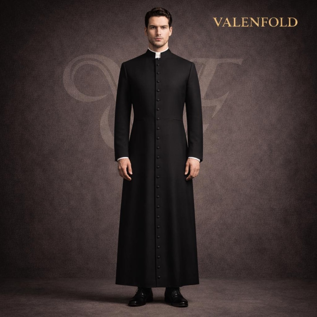 Men’s Clergy Cassock Robe – Luxury Liturgical Garment for Priests ...