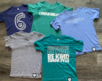 SHOP CLOSING SALE Size 6, Ready to Ship, Simons Says Be Kind, Be Kind Shirt, Kids Kindness Shirt, Kids Birthday Shirt, Strugglebus Shirt