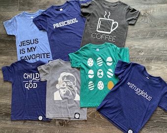 SHOP CLOSING SALE Size 4, Ready to Ship, Kids Easter Shirt, Kids Coffee Shirt, Kids Santa Shirt, Kids Christmas Shirt, Preschool shirt