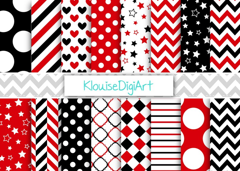 Papeles imprimibles de color rojo y