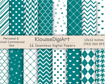 Teal White Chevron | Etsy