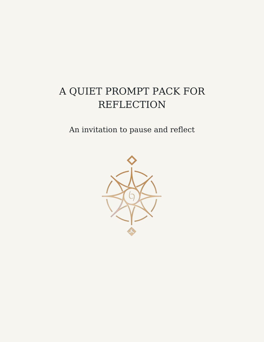 A Quiet Prompt Pack for Reflection | Printable Journal Prompts ...