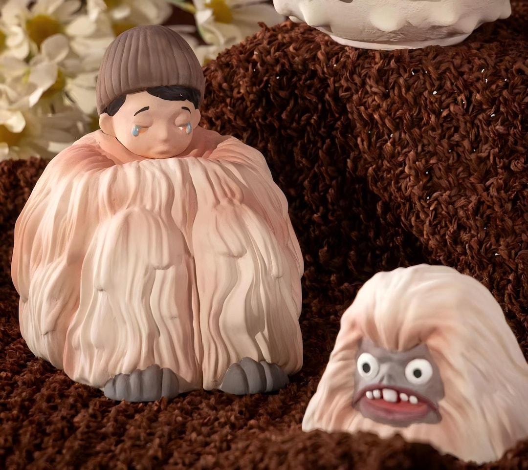 Funny Yeti Ceramic Figurine Hidden Crying Child Inside,unique Handmade ...