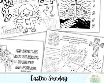 Christian Easter Activity Pages for Kids | He is Risen Printable ...