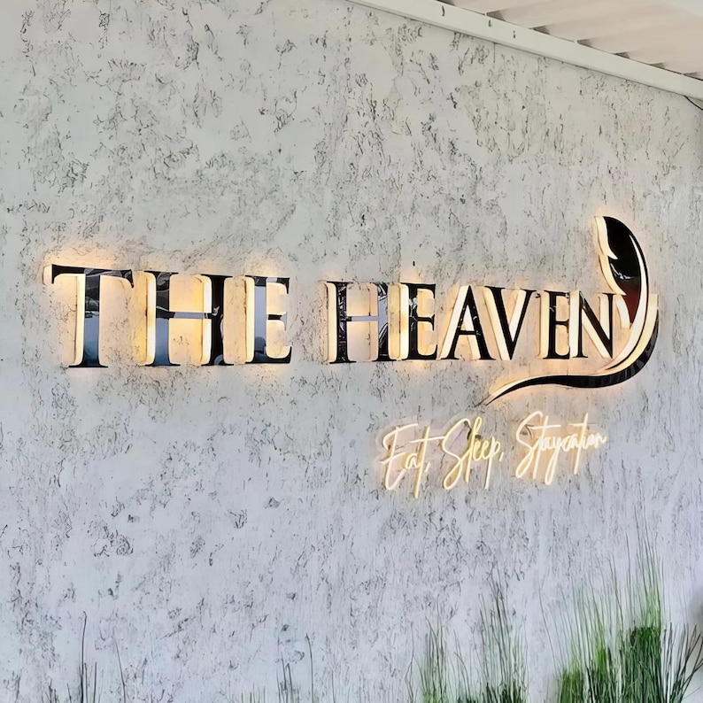 Backlit Custom Sign, Custom Metal Sign, Illuminated Signs, Light up ...