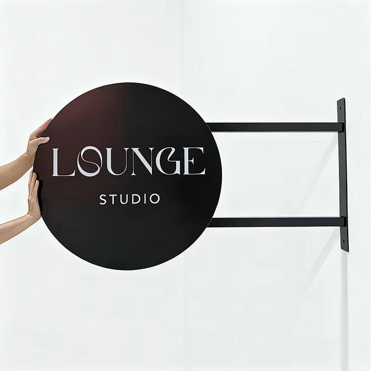 Custom Blade Sign Custom Metal Blade Sign, Custom Business Sign, Round Hanging Blade Sign ...