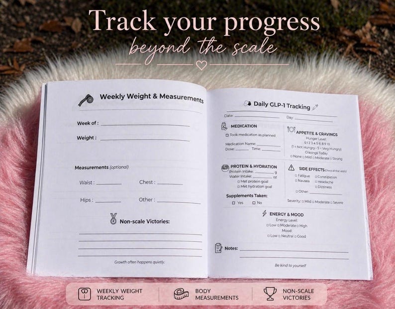 GLP-1 Medication Tracker Journal | Weight Loss Log, Daily and Weekly ...