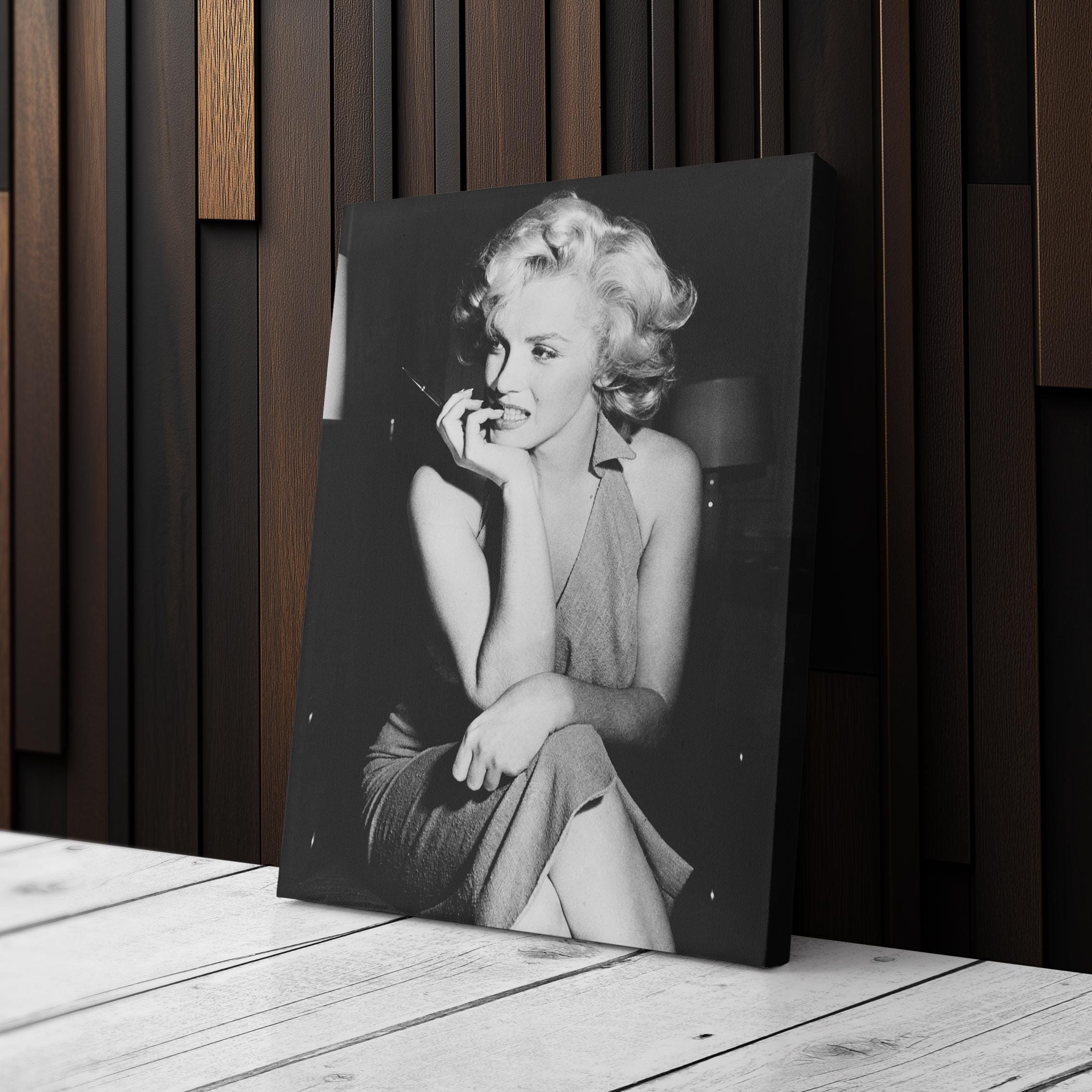 Marilyn Monroe Poster Black and White Actress Model Singer Hand Made ...