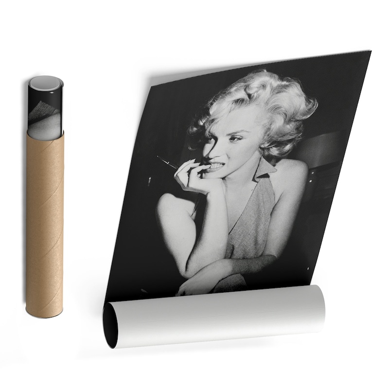 Marilyn Monroe Poster Black and White Actress Model Singer Hand Made ...