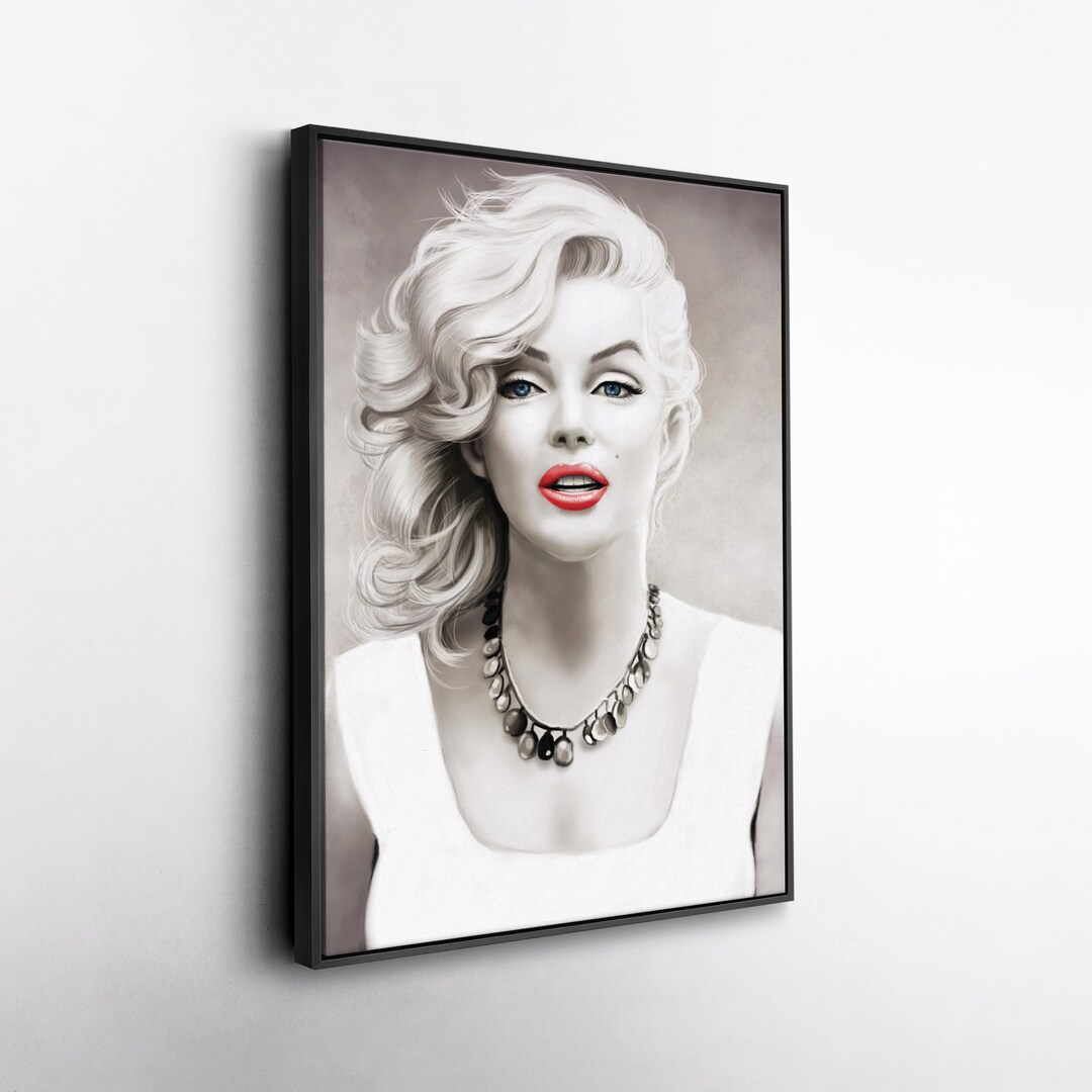 Marilyn Monroe Poster Actress Model Hand Made Posters Canvas Print Wall ...