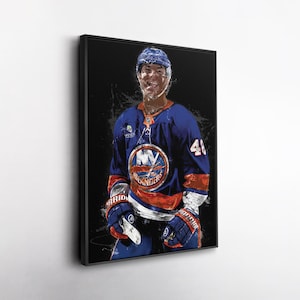 Matthew Schaefer Wall Art – New York Islanders Canvas Print, NHL Hockey Decor, Framed Poster Gift for Fan Room, Man Cave, or Office
