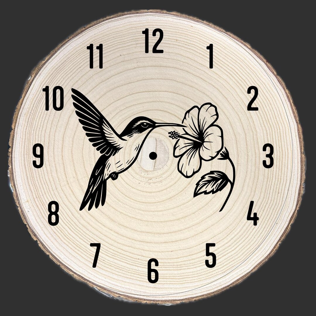 Hummingbird Clock Design Svg File - Etsy Australia