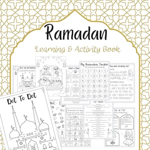 Ramadan Islamic Learning & Activity Book for Kids/Islamic Coloring and Reflection (PDF Download)