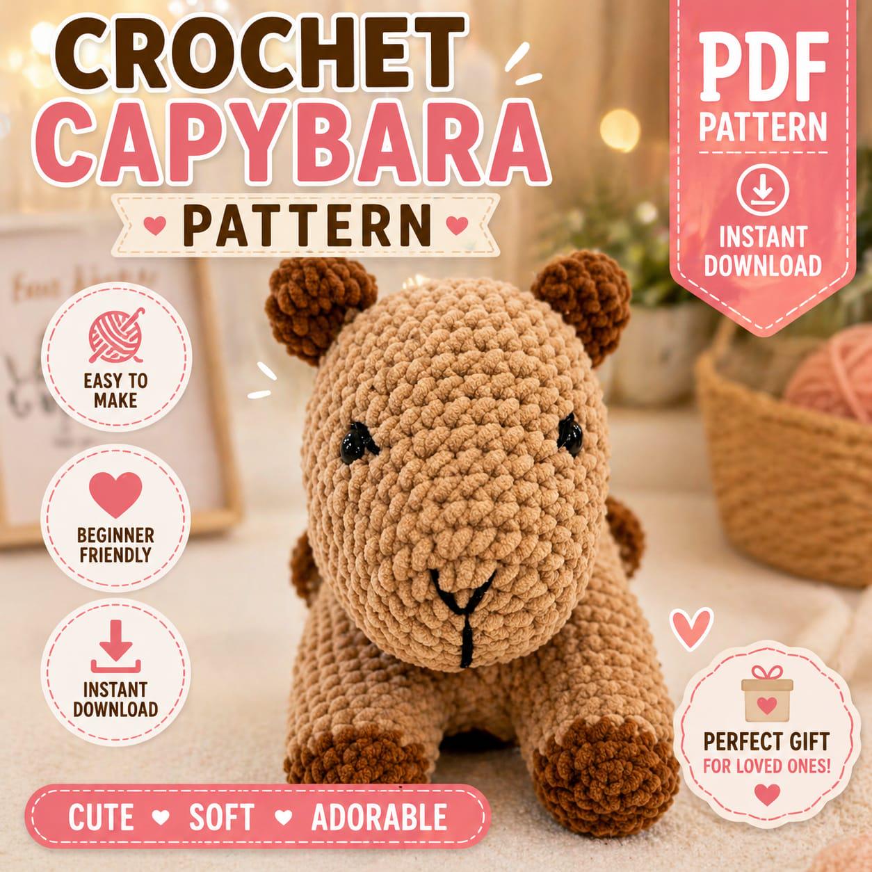 カピバラのあみぐるみ - Etsy 日本