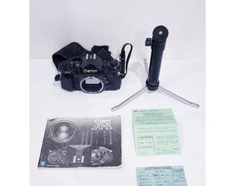 Canon A-1 35mm SLR Film Camera Black Body - Working