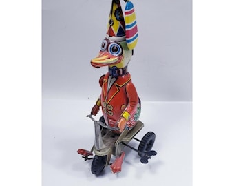 Schylling Collector Series Duck On A Bike Wind Up Tin Toy - READ DESCRIPTION
