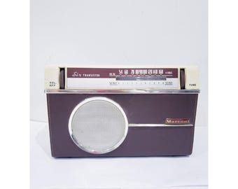 As is Untested - Vintage Marconi 6 Transistor Radio