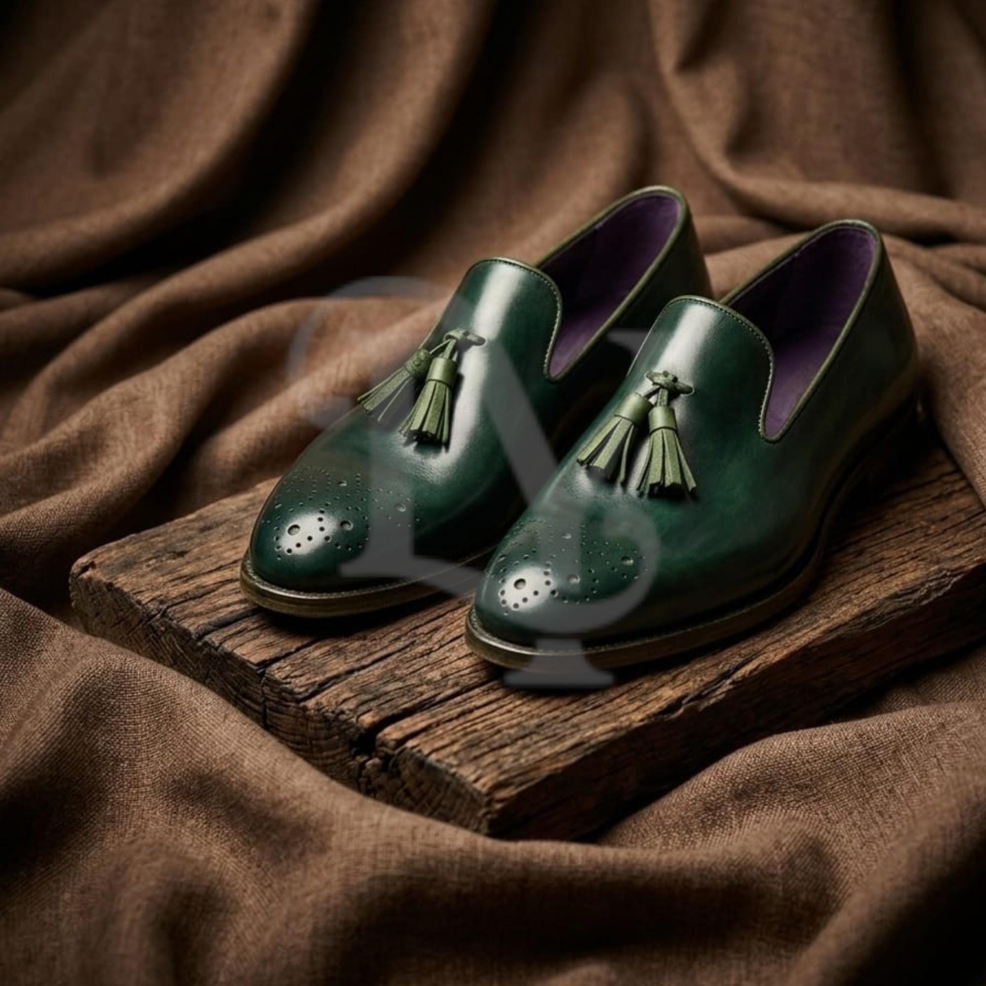 sachin and babi light blue dress Emerald Green Men Dress Shoes