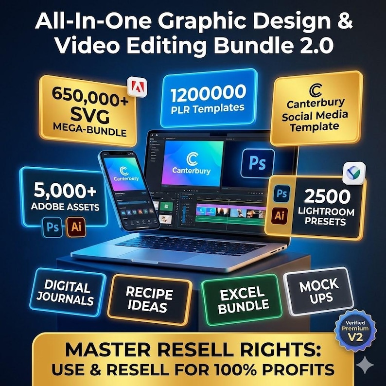 Ultimat digitalt produktpaket (PLR + MRR) | Starta onlineföretag | Återförsälj mallar Canva | Kit för att tjäna pengar online bild 4