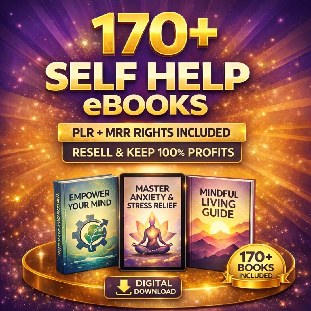 170+ Self Help Ebooks Bundle PLR MRR, Resell Rights Digital Products ...