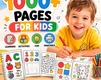 Über 1000 Arbeitsblätter für Vorschulkinder (PDF-Download): ABC-Übungen, Zahlen, Aktivitäten für Kinder von 3-6 Jahren | Sofort-Download