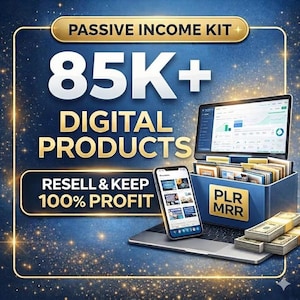 Ultimat digitalt produktpaket (PLR + MRR) | Starta onlineföretag | Återförsälj mallar Canva | Kit för att tjäna pengar online bild 1