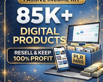 Ultimatives Paket digitaler Produkte (PLR + MRR) | Online-Business starten | Canva-Vorlagen zum Weiterverkauf | Kit zum Geldverdienen im Internet