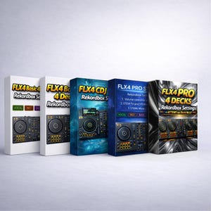 ZESTAW 5 ustawień rekordbox FLX4 | 4 odtwarzacze, PRO STEM, styl CDJ i wiele więcej